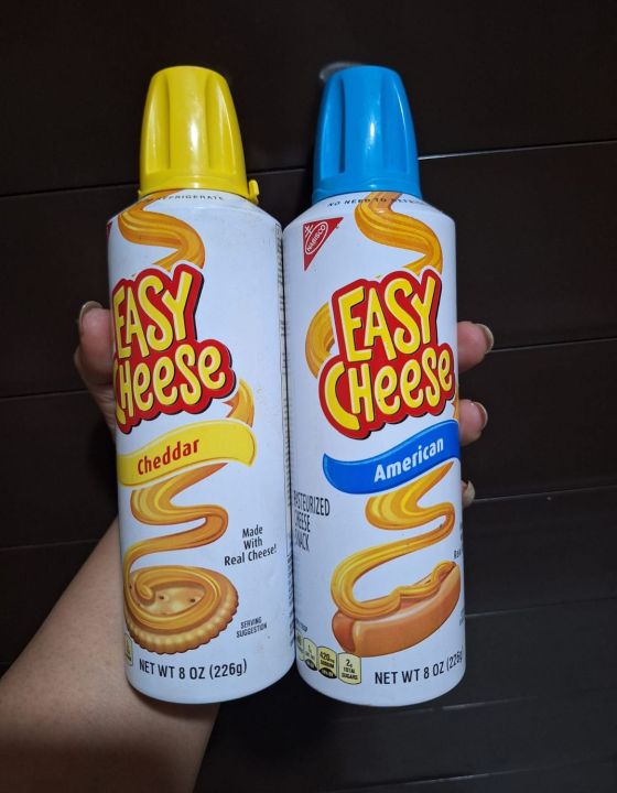 Easy Cheese Cheddar Cheese Snack, 12 - 8 oz Cans