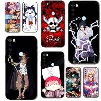 For xiaomi Redmi Note 8 Case Soft Silicon Back Cover For Redmi Note 8 2021 Case For Redmi Note8 black tpu case Anime Hero