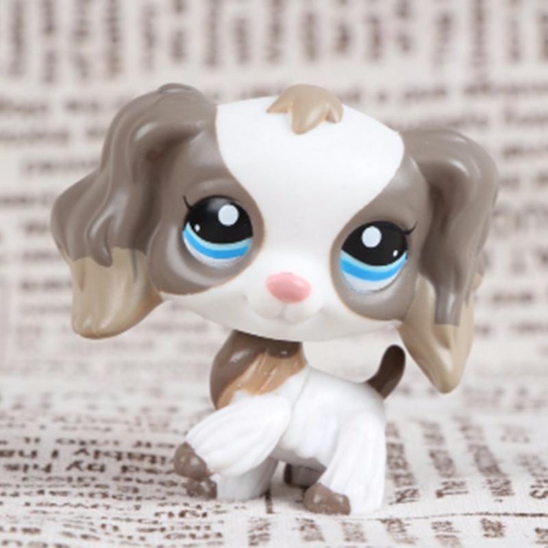 Littlest Pet Shop Animals LPS Toys #2254 Grey Spaniel Cocker Dog Figure 