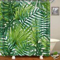 【CW】卐  3d Curtains Leaves Monstera Printing Shower Curtain Decoration Fabric