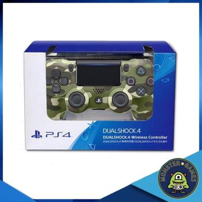 จอย Ps4 ลายทหาร ของแท้รุ่นใหม่ Ver.2 ประกันศูนย์ Sony Thailand 1 ปี (Ps4 Controller Green Camouflage)(Ps.4 New Dual shock 4 CUH-ZCT2 Series)(จอย Ps4 สีทหารเขียว)(Ps4 Dual Shock 4 Green Camo)