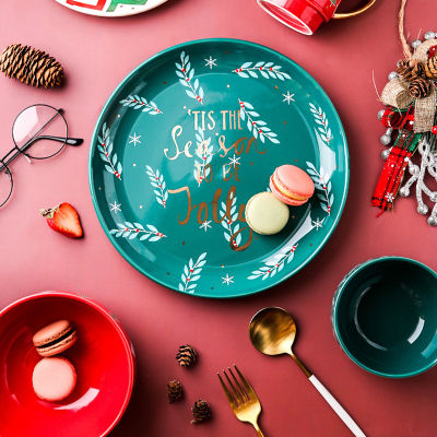 Christmas Cup Christmas Mug Gift Party Dinnerware Porcelain Bowl Plate Set Noodle Bowl Coffee Mug Household Kitchen Tableware