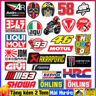 Bộ 25 Tem Xe Máy Logo Các Hãng Phụ Kiện - Ohlins Liqui Moly Agv Repsol thumbnail