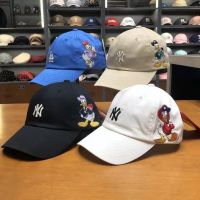 ใหม่ หมวกเบสบอล ผ้าฝ้าย ปักลาย Disney Donald Duck สไตล์ฮิปฮอป สําหรับผู้หญิง และผู้ชาย NY LA หมวกแก็ป