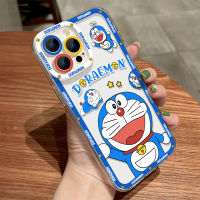 Cute Blue Cat Soft Phone Case Compatible for IPhone Casing 14 11 13 12 Pro XS Max XR X Transparent TPU Silicone Shockproof Clear Cover