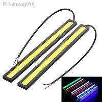 ♝☄ 1X 17cm COB Car Daytime Running Light Car DRL LED Strip Light External Light Car Waterproof Blue Pink Red Green Amber DRL Light