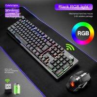 Brand New Gaming Keyboard And Mouse Set Rainbow Backlight Usb Mechanical Ergonomic Chargable Keyboard Mouse Kit For PC Laptop