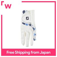 [FootJoy] ถุงมือกอล์ฟ22สุภาพสตรี EComfort สีขาว/น้ำเงิน21ซม.