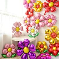 Flower Foil Balloons leaf Flower Baloon Birthday Party Wedding decorations Party Suplies Globos Baby Shower Girls Children toys Balloons