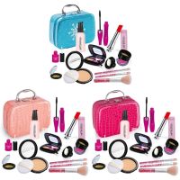13 Pcs Kids Makeup Kit for Girl Makeup Toy Set for Dress Up Pretend Beauty Vanity Set with Makeup Bag Birthday Gift