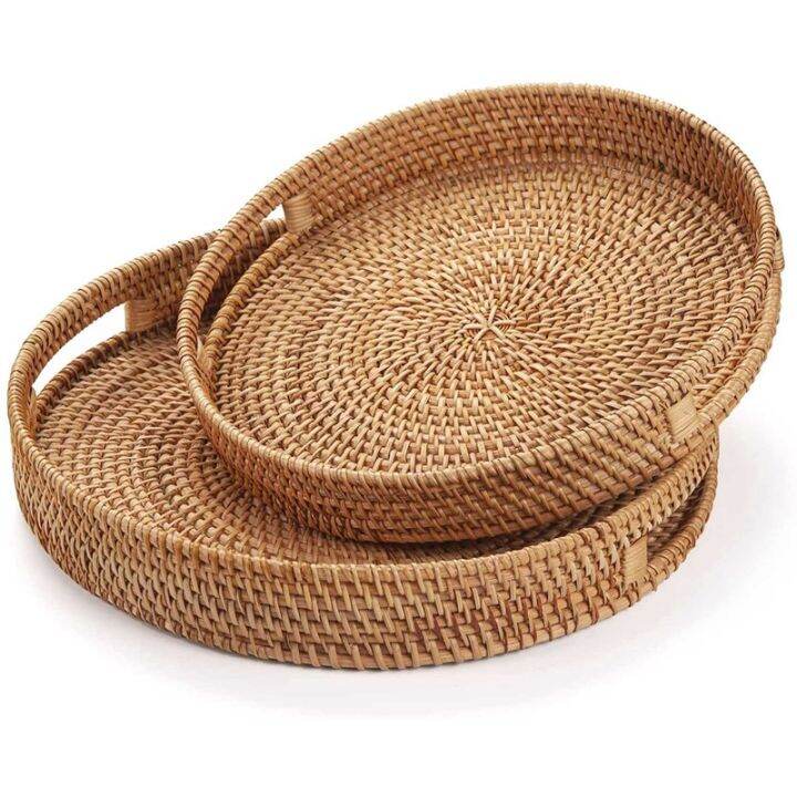 round-rattan-serving-tray-decorative-woven-ottoman-trays-with-handles-for-coffee-table-natural