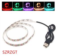 5M USB LED Strip Light 5V 3528 1 เมตร 5 เมตร Cool สีขาวสีชมพูสีเขียวสีฟ้าสีแดง SMD ริบบิ้นเพดานตู้กันน้ำ-asferttyre