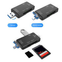 6 In 1 Type Cusbmicro Usbtfsd เครื่องอ่านการ์ดหน่วยความจำ USB 3.0 OTG Cardreader อะแดปเตอร์แฟลชไดรฟ์ Type C อะแดปเตอร์สำหรับศัพท์มือถือ