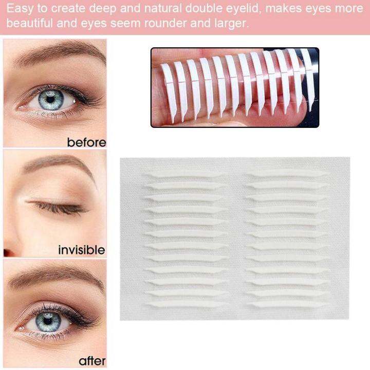 Unique Sharp Angled 3D Double Sided Invisible Eyelid Adhesive Tape