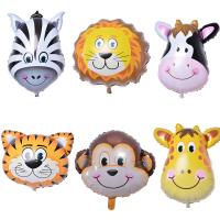 6pcs/lot Mini animal head Foil Balloons inflatable air balloon happy birthday party decorations kids baby shower party supplies Balloons