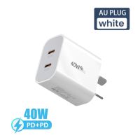 40W ที่ชาร์จไฟรวดเร็ว USB C ที่ชาร์จสำหรับไอโฟน13 12 11 Pro Max QC3.0คู่ PD 20W Type C อะแดปเตอร์สำหรับ Samsung เพาเวอร์ Xiaomi Huawei