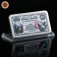 【Chat-support】 Hello Seoul คุณภาพ999 24K Silver Plated Bar USD 10 Colored Challenge Bullion Coin With Case For Collection