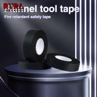 Heat Resistant Tape Black Flame Retardant Tapes Corrosion Resistance Household Accessories Flannel Tape Polyester Tapes Flannel Adhesives  Tape