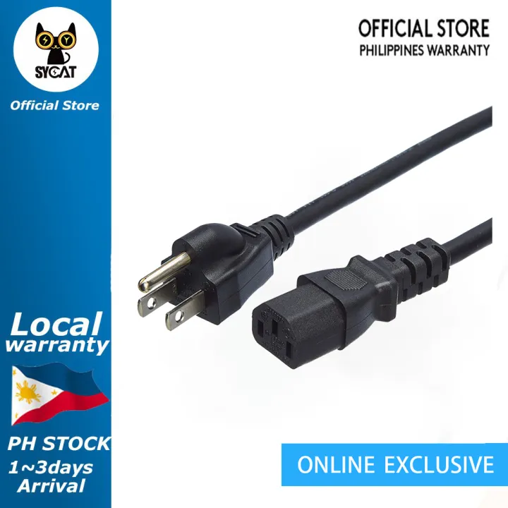 high quality USA plug 3 core power cable for pc laptop wholesale