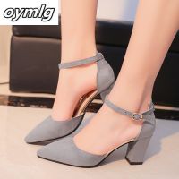 ❀┇ 2020 Sandalias femeninas high heels Autumn Flock pointed sandals sexy high heels female summer shoes Female sandals mujer s040