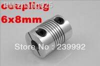 3pcs/lot 6mmx8mm CNC motor flexible coupling 6mm to 8mm stepper motor shaft coupling OD20 L25