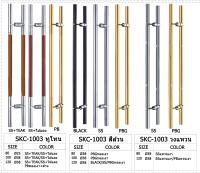 มือจับประตู SKC 1003 - 80 ซม มือจับ ประตู สเตนเลส ผสม ไม้ มือจับกระบอง