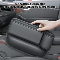 Car Leather Seat Gap Filler Front Seat Gap Catcher Storage Box for Cellphone