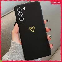 SHANXEN โทรศัพท์มือถืออุปกรณ์เสริมฝาครอบ TPU กันกระแทกสำหรับ Samsung A52S S22 Iphone 13เคสโทรศัพท์สีทองโพรงน่ารัก