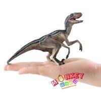 Monkey Toys - โมเดล ไดโนเสาร์ Velociraptor ฟ้า ขนาด 16.00 CM (จากหาดใหญ่)