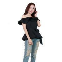 TP353 off shoulder top เสื้อเปิดไหล่ (ใส่แบบปิดไหล่ก็ได้นะคะ)