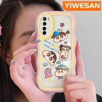 YIWESAN เคสสำหรับ Xiaomi Redmi Note 8 2021 Note 8T ลายการ์ตูนน่ารักดินสอสีชินจันขอบเป็นลอนดีไซน์ใหม่เคสโทรศัพท์แบบใสกรอบซิลิโคนนิ่มป้องกันเลนส์กล้องเคสโปร่งใสกันกระแทก