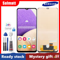 Salmatt LCD จอ TFT สำหรับ Samsung Galaxy A32 4G SM-A325F A325F จอแสดงผล LCD แบบสัมผัสหน้าจอประกอบดิจิไทเซอร์พร้อมกรอบหน้าจอ LCD กระจกกันรอยดิจิตอลสัมผัสสำหรับ Samsung A32 4G A325แอลซีดี