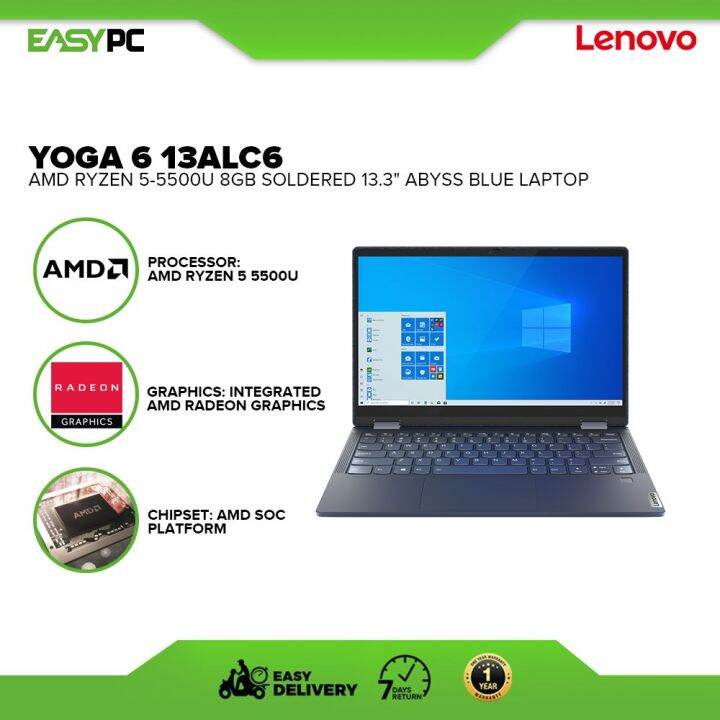 LENOVO YOGA 6 13ALC6 AMD Ryzen 5-5500U 8GB 13.3