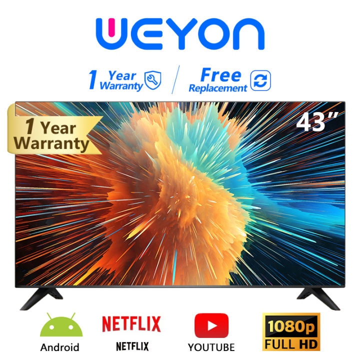 weyon-ทีวี-43-นิ้ว-smart-tv-43-นิ้ว-สมาร์ททีวี-led-tv-uhd-wifi-internet-smart-tv-รุ่น-ym43a-hdmi-usb-netflix-amp-youtube
