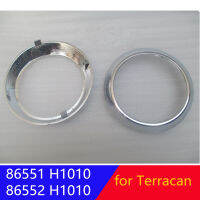 2ชิ้นกันชนหน้าไฟตัดหมอกตัด Bezels สำหรับ Hyundai Terracan 2001-2006ด้านหน้าไฟตัดหมอกกรอบ86551 H1010 86552H1010 86552 H1010