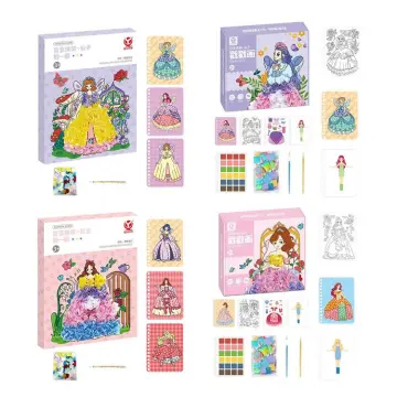 Art Kits DIY Puncture Painting Kits For Kids Kids Art Supplies Princess  Sticker Book Crafts For