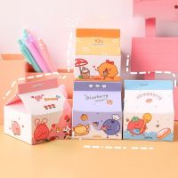 CLOUDY Kawaii 200แผ่นค่ะ อุปกรณ์การเรียน แผ่นจดบันทึก DIY สมุดติดรูป To Do คำกริยา บันทึกข้อความ หมายเหตุไม่เหนียว กระดาษข้อความ นมกล่องแผ่นบันทึก