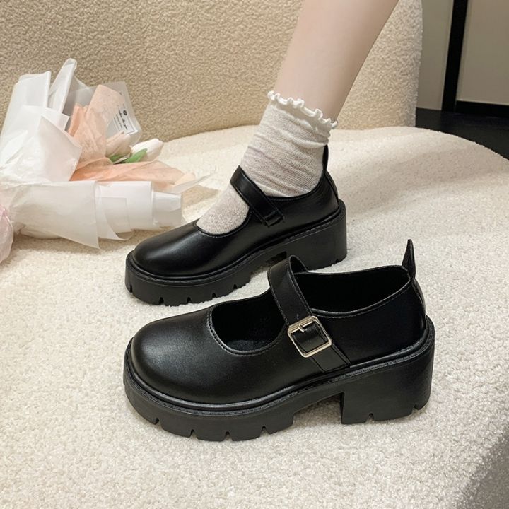Classic Fashion Lolita/JK Black Thick bottom Casual Shoes For Students ...