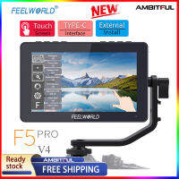 FEELWORLD F5 Pro 5.5 นิ้วบนกล้องDSLRการตรวจสอบภาคสนามหน้าจอสัมผัสIPS fhd1920x1080 4 พันHDMIวิดีโอโฟกัสช่วยสำหรับg imbal RIG