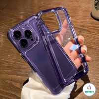 Luxury Purple Acrylic Clear Hard Shockproof Clear IPhone 14 13 12 11 Pro Max X Xs Max XR 8 7 Plus Phone Case Simple Military Grade Shock-Absorbing Soft TPU Cover