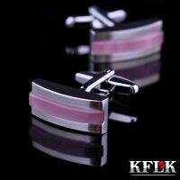 【hot】 cufflink for mens Brand Pink cuff link Wholesale Fashion Male Wedding Groom guests