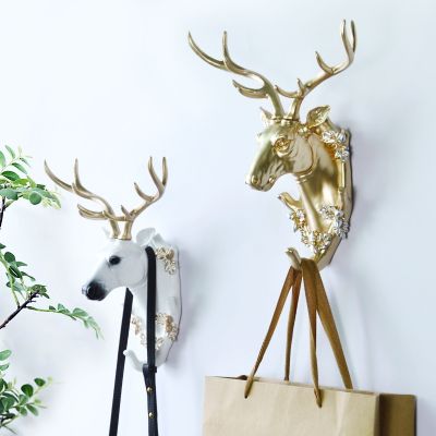 【YF】 Creative Animal Behind Door Wall Mural Traceless Bathroom Coat and Cap Hook Head Decorative Hooks Free Punch Decoration