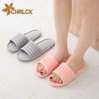 CHRLCK Thick Platform Bathroom Home Slippers Women Fashion Soft Sole EVA Indoor Slides Men Sandals Summer Non-slip Flip Flops