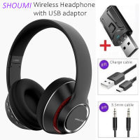 Bluetooth Wireless Headset Big Headphones for s with Blue Tooth Adaptor Stereo Earphone with Mic Support TF Card Wired L5