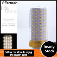 V-ELECTRONIC เทียนโคมไฟระย้า หลอดไฟรูปข้าวโพด E14 E27 แสงสีขาว ลูกบอลไฟ LED ของใหม่ครับ ทอง/เงิน ไฟประหยัดพลังงาน ของตกแต่งบ้าน