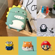 Ốp Bảo Vệ Tai Nghe Chơi Game Đầu Máy Khủng Long Hoạt Hình 3D Shiba Inu Cho