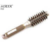 Professional Thermal Ceramic Ionic Round Barrel Hair Brush Comb With Boar Bristle With Comfortable And Non-slip Hand Grip