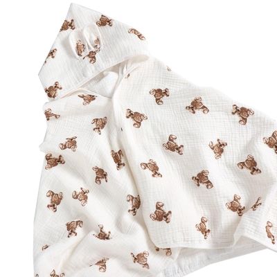 ▲☽☍ Baby Kids Hooded Bath Towel Cape Cartoon Print Bathrobe Wrap Blanket Soft Cotton Absorbent Cloak Poncho Robe for Child 87HD