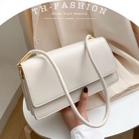 【TH Fashion】Ready Stock High-quality Handbag Women Leather Fashion Casual Underarm Shoulder Bag New Square High Capacity Clutch Bag