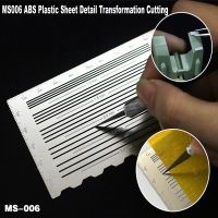 MS006 ABS Plastic Sheet Detail Transformation Cutting Equidistant Positioning Ruler Assembly Model Building Tools Hobby DIY